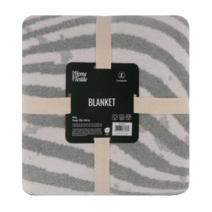 Blanket ARDESTO  Leonardo 150х200cm, 50% cotton, 30% polyester, 20% acrylic, wave, grey