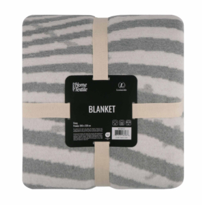 Blanket ARDESTO  Leonardo 200х220cm, 50% cotton, 30% polyester, 20% acrylic, wave, grey