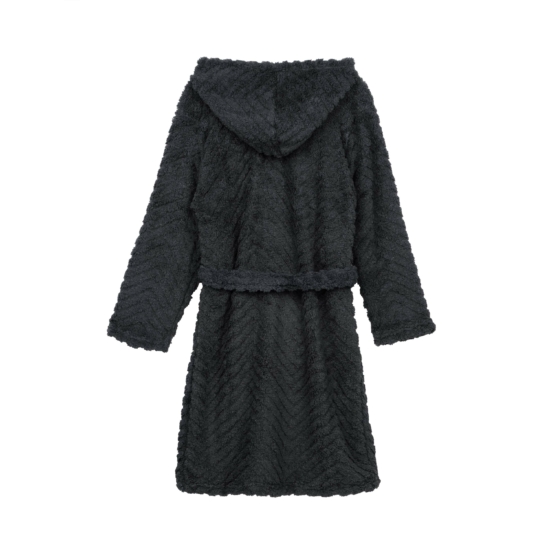 Халат жіночий ARDESTO Zigzag, розмір L/XL, 100% поліестер, сірий