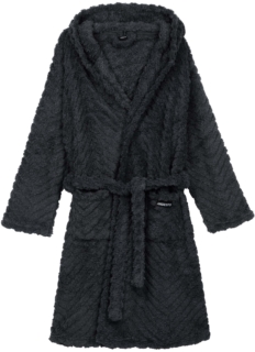 Халат жіночий ARDESTO Zigzag, розмір L/XL, 100% поліестер, сірий