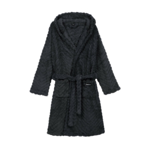 Халат жіночий ARDESTO Zigzag, розмір XXL, 100% поліестер, сірий