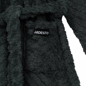 Халат жіночий ARDESTO Zigzag, розмір XXL, 100% поліестер, сірий