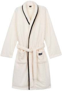 Халат жіночий ARDESTO Stripe, розмір S/M, 100% поліестер, білий