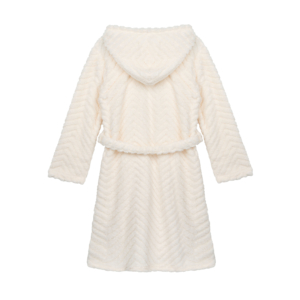 Халат жіночий ARDESTO Zigzag, розмір XXL, 100% поліестер, білий
