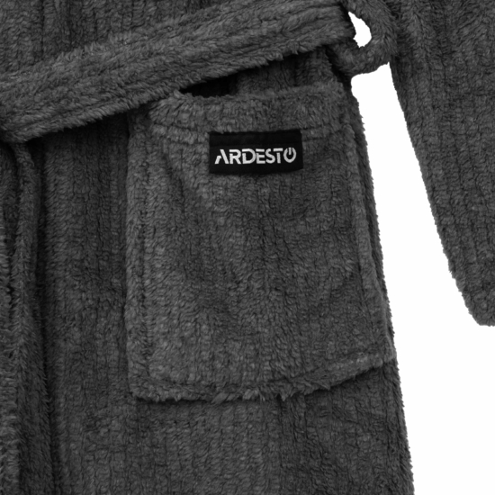 Халат чоловічий ARDESTO Stripe, розмір XL/XXL, 100% поліестер, темний