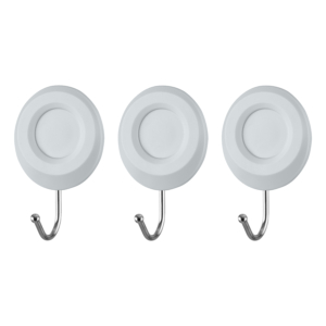 Set of self-adhesive hooks ARDESTO Circle 3pcs, plastic, grey