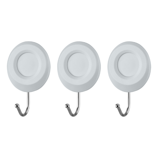 Set of self-adhesive hooks ARDESTO Circle 3pcs, plastic, grey