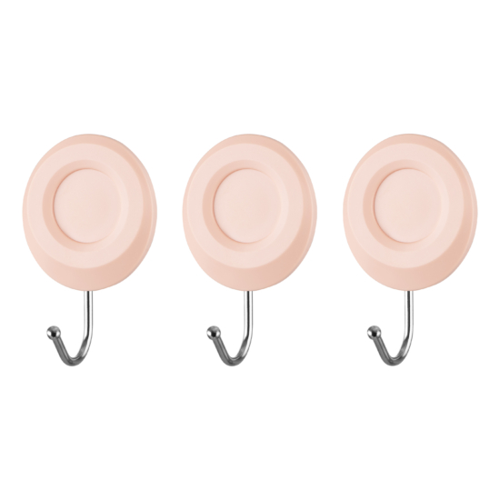 Set of self-adhesive hooks ARDESTO Circle 3pcs, plastic, beige