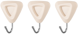 Set of self-adhesive hooks ARDESTO Triangle 3pcs, plastic, beige