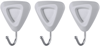 Set of self-adhesive hooks ARDESTO Triangle 3pcs, plastic, grey
