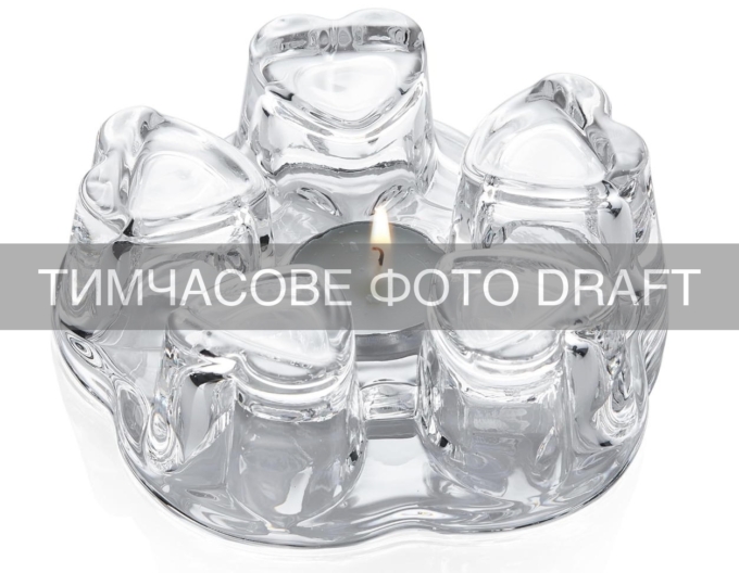 ARDESTO Підставка для заварника зі свічкою ARDESTO 14х4.8см, боросилікатне скло, прозорий