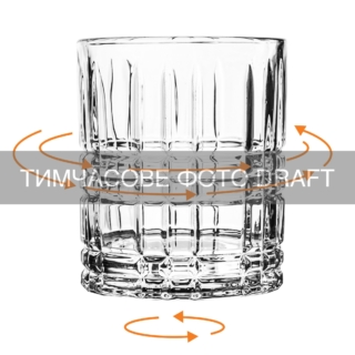 Whiskey glasses set ARDESTO Aquila Rotate 285ml, 6pcs, glass, transparent