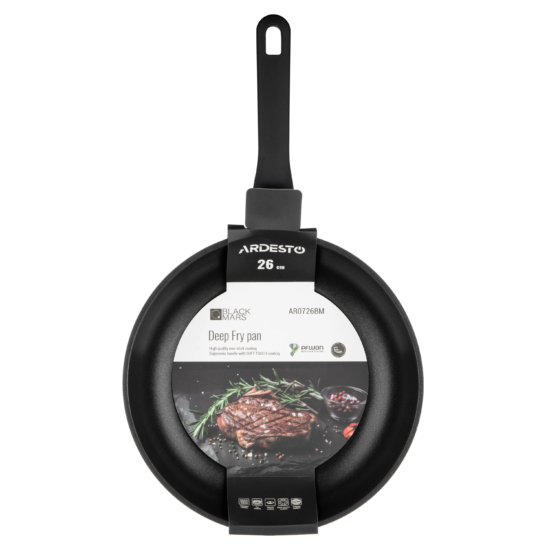 Ardesto Deep Fry pan Black Mars Mira, 26cm, aluminium, black