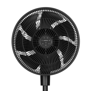 Floor fan ARDESTO FN-W1412EGR , 40 cm, 35 W, remote control, height 90-110 cm, 3D rotation, display, electric control, gray