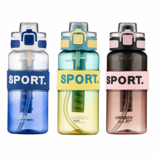 Бутылка для воды ARDESTO Gradient 780мл, пластик, розовый