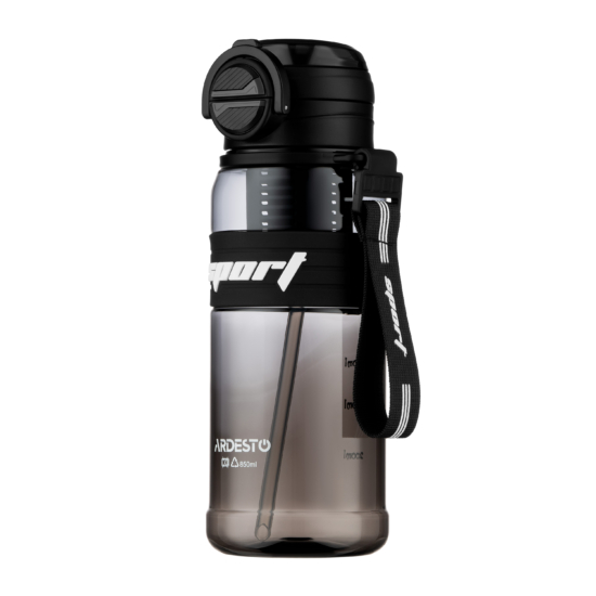 Бутылка для воды ARDESTO Urban 850мл, пластик, черный
