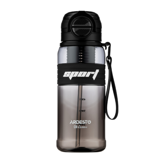 Бутылка для воды ARDESTO Urban 850мл, пластик, черный