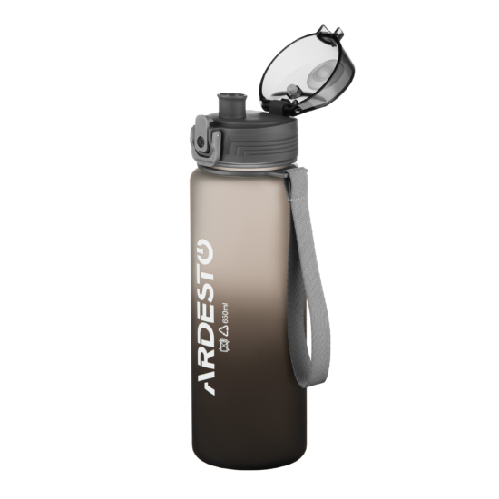 Бутылка для воды ARDESTO Travel 650мл, пластик, черный