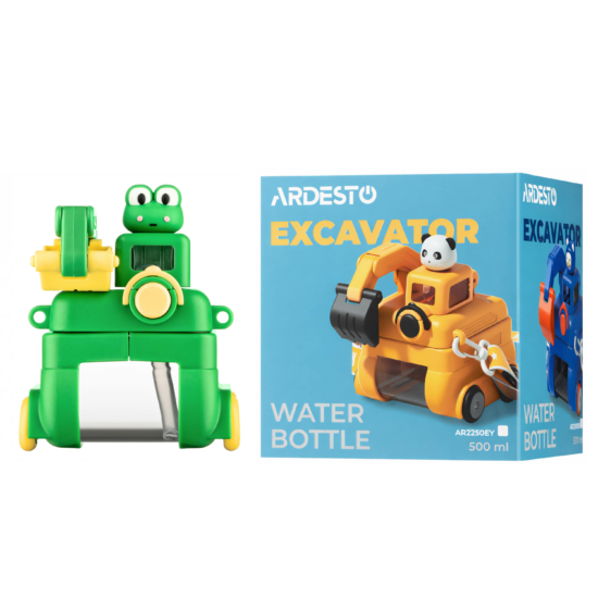 Бутылка для воды ARDESTO Excavator 500мл, пластик, зеленый