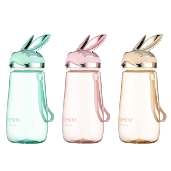 Бутылка для воды ARDESTO Bunny 600мл, пластик, розовый