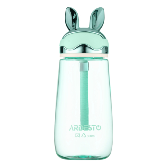 Бутылка для воды ARDESTO Bunny 600мл, пластик, зеленый