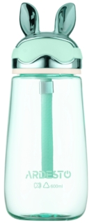 Бутылка для воды ARDESTO Bunny 600мл, пластик, зеленый