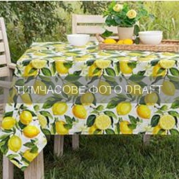 Tablecloth ARDESTO Sicilian lemons 120х140cm, 100% polyester, green