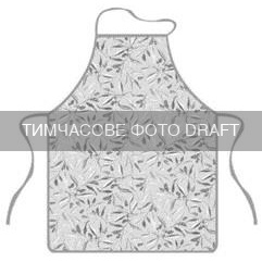 Apron ARDESTO Grey leaves 60х80cm, 100% polyester, grey