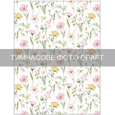 Tea towel ARDESTO Spring flowers 50x68cm, 100% cotton, white