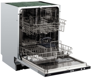 Dishwasher ARDESTO built-in, 12 place settings, A++, 60 cm, button control, LED display, floor beam indicator, 5 programs, grey