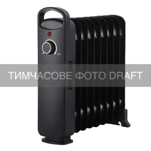 Oil radiator ARDESTO OFH-09X4 10 m2, 1000W, mech. control, overheat and tip-over protection, 9 sections, black
