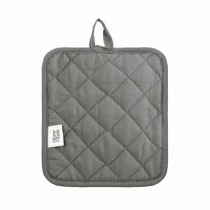 Potholder ARDESTO Grey leaves 18x20cm, 100% polyester, grey