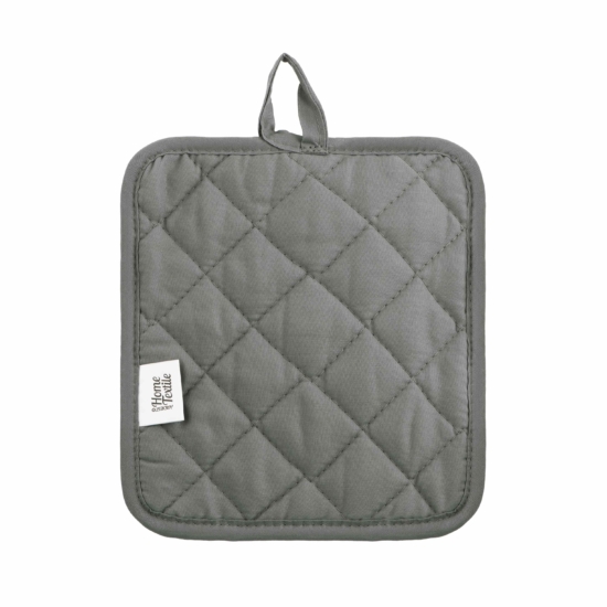 Potholder ARDESTO Grey leaves 18x20cm, 100% polyester, grey