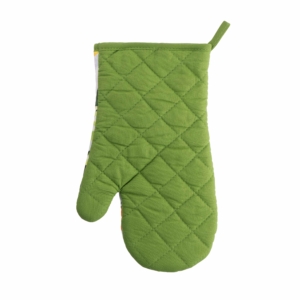 Oven mitten ARDESTO Sicilian lemons 18х30cm, 100% polyester (front), 100% cotton (back), green
