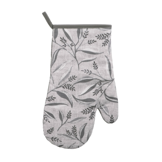 Рукавичка ARDESTO Grey leaves 18х30см, 100% полиэстер (верх), 100% хлопок (низ), серый