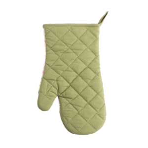 Oven mitten ARDESTO Spring flowers 18х30cm, 100% polyester (front), 100% cotton (back), white