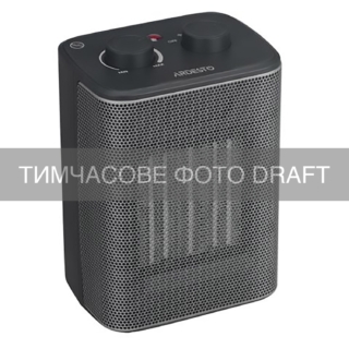 Fan heater ARDESTO M2000BLSS 20m2, 2000w, mechanical control, ceramic heating element, black