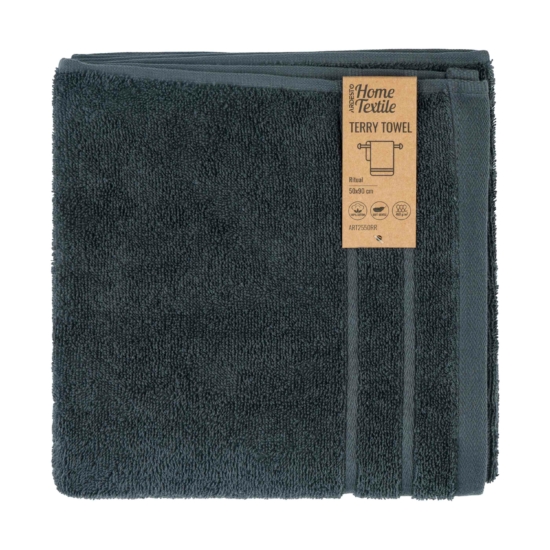 Terry towel ARDESTO Ritual 50х90cm, 100% cotton, dark grey