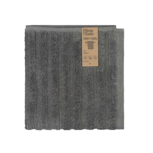 Terry towel ARDESTO Lines 50х90cm, 100% cotton, dark grey