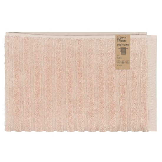 Terry towel ARDESTO Lines 70х140cm, 100% cotton, pink
