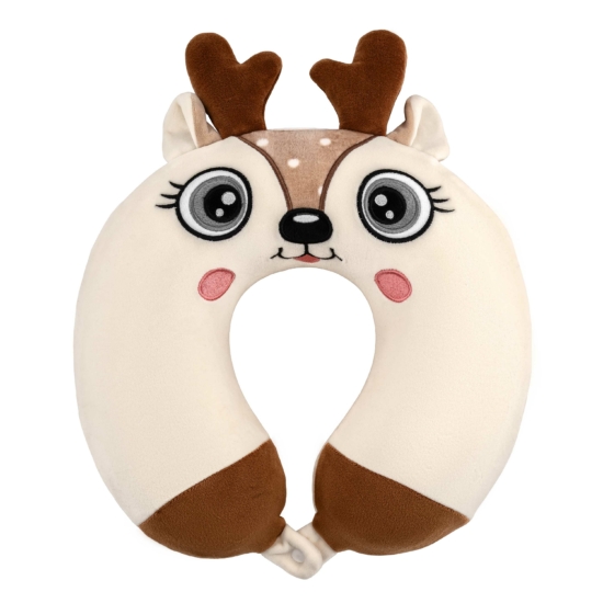 Neck pillow ARDESTO Travel Reindeer 30х30cm, polyurethane foam, white