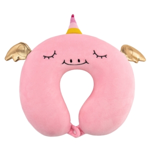 Neck pillow ARDESTO Travel Unicorn 30х30cm, polyurethane foam, pink