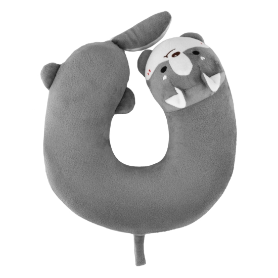 Neck pillow ARDESTO Travel Grey Cat 28х28cm, polyurethane foam, grey