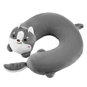 Neck pillow ARDESTO Travel Grey Cat 28х28cm, polyurethane foam, grey