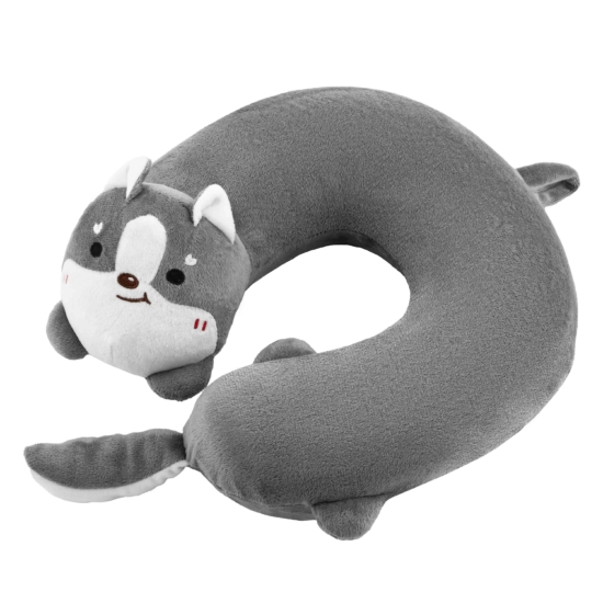 Neck pillow ARDESTO Travel Grey Cat 28х28cm, polyurethane foam, grey