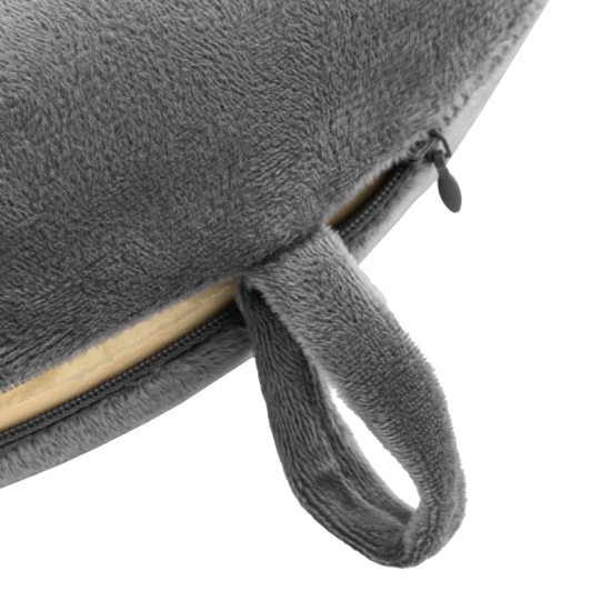 Neck pillow ARDESTO Travel Grey Cat 28х28cm, polyurethane foam, grey