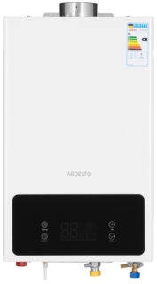 Комплект газовая колонка ARDESTO HB02 10л/мин 20кВт турбированная Low NOx с дымоходом