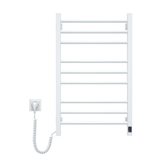 ARDESTO electric towel warmer Star KL, 800x500x71mm, Wi-Fi timer-regulator, steel, left connection, white