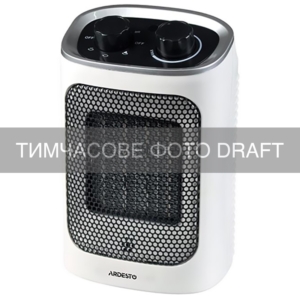 Fan heater ARDESTO FHC-1500MCW 15m2, 1500w, mechanical control, ceramic heating element, white
