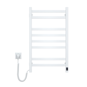 ARDESTO electric towel warmer Star AV, 800x480x71mm, Wi-Fi timer-regulator, steel, left connection, white